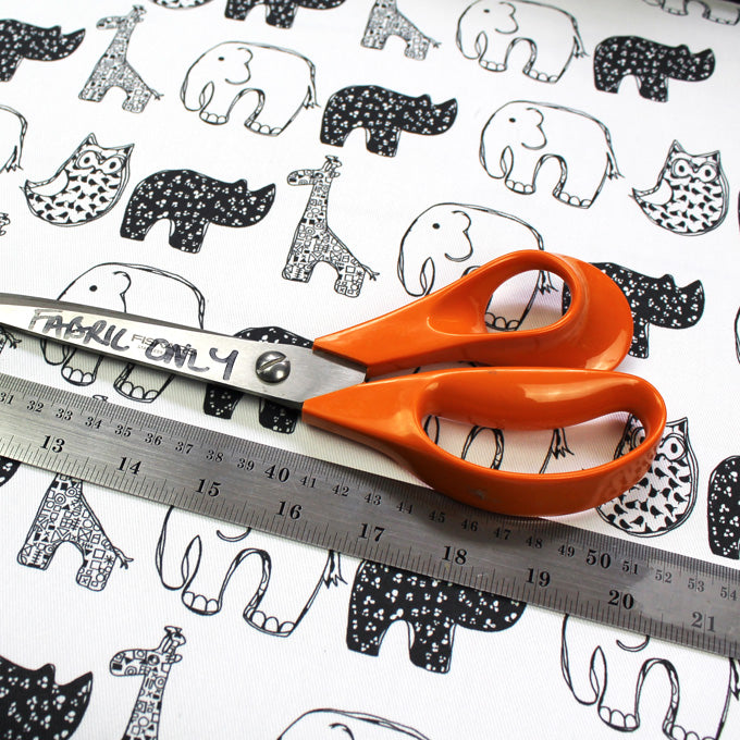 Monochrome Animal Nursery Fabric - Martha and Hepsie