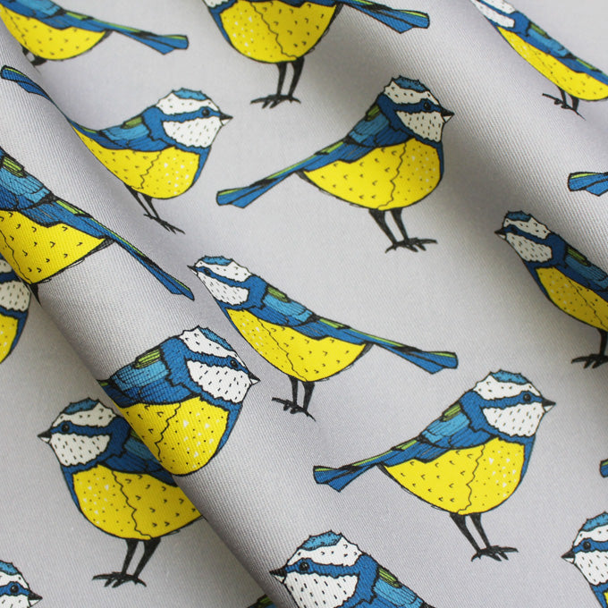 Blue Tit Bird Fabric - Martha and Hepsie