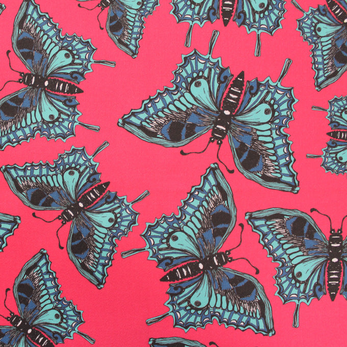 Pink Butterfly Fabric - Martha and Hepsie