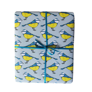 Blue Tit Bird Gift Wrap - Martha and Hepsie