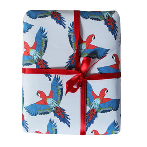 Tropical Parrot Gift Wrap - Martha and Hepsie
