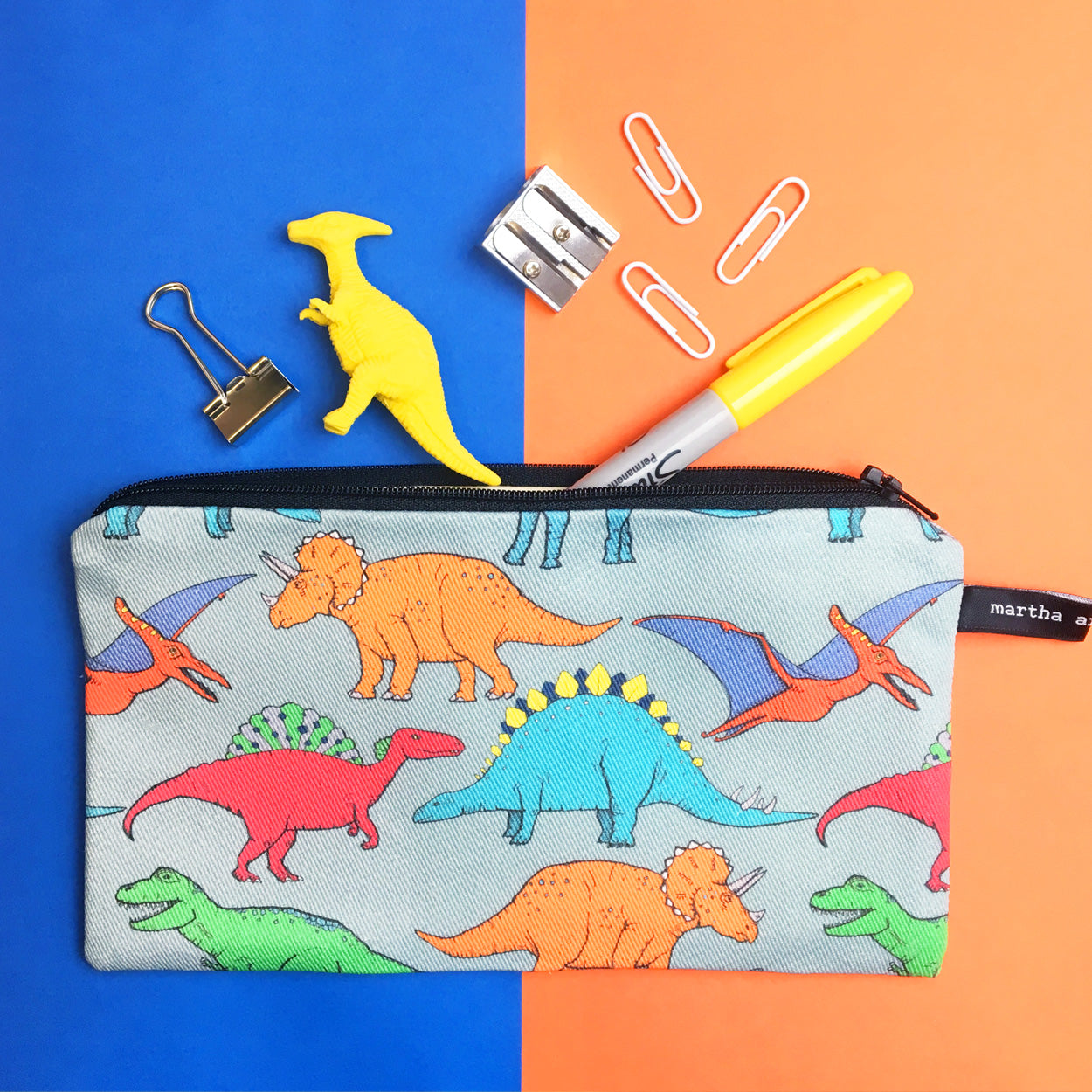 Dinosaur Pencil Case - Martha and Hepsie
