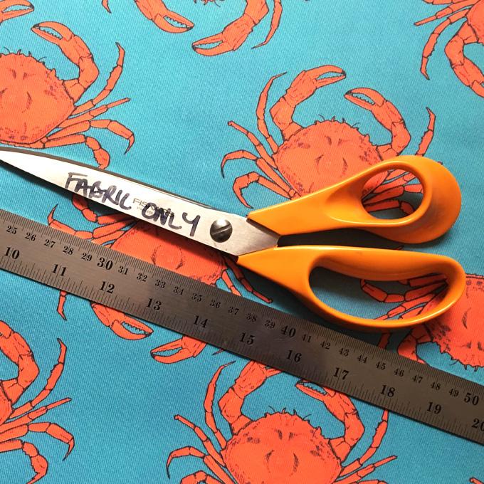 Turquoise Crab Fabric - Martha and Hepsie