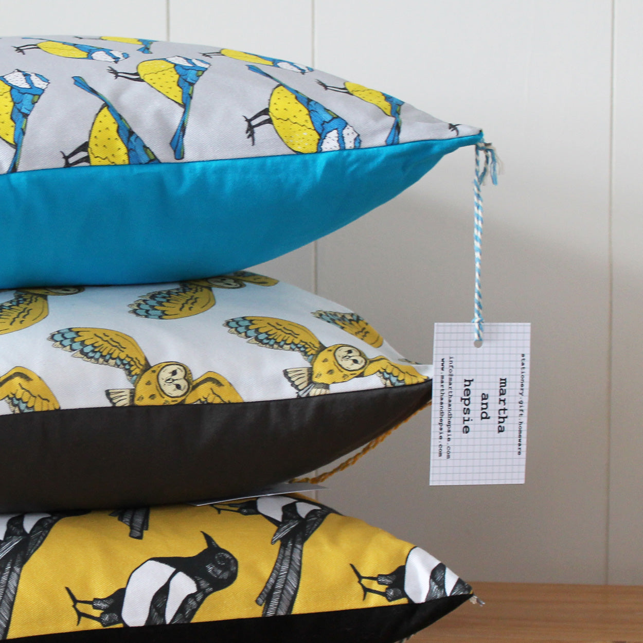 Owl Cushion - Martha and Hepsie