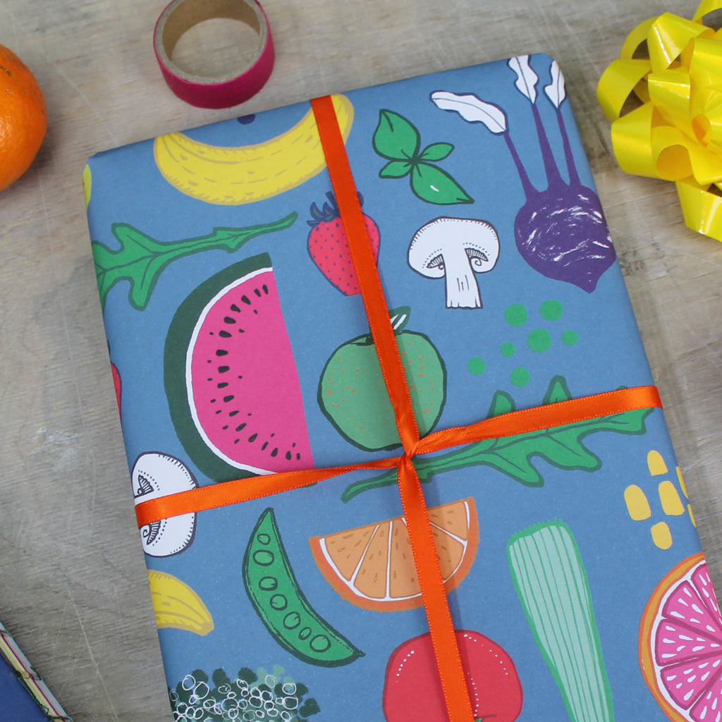 Fruit and Veg Gift Wrap - Martha and Hepsie