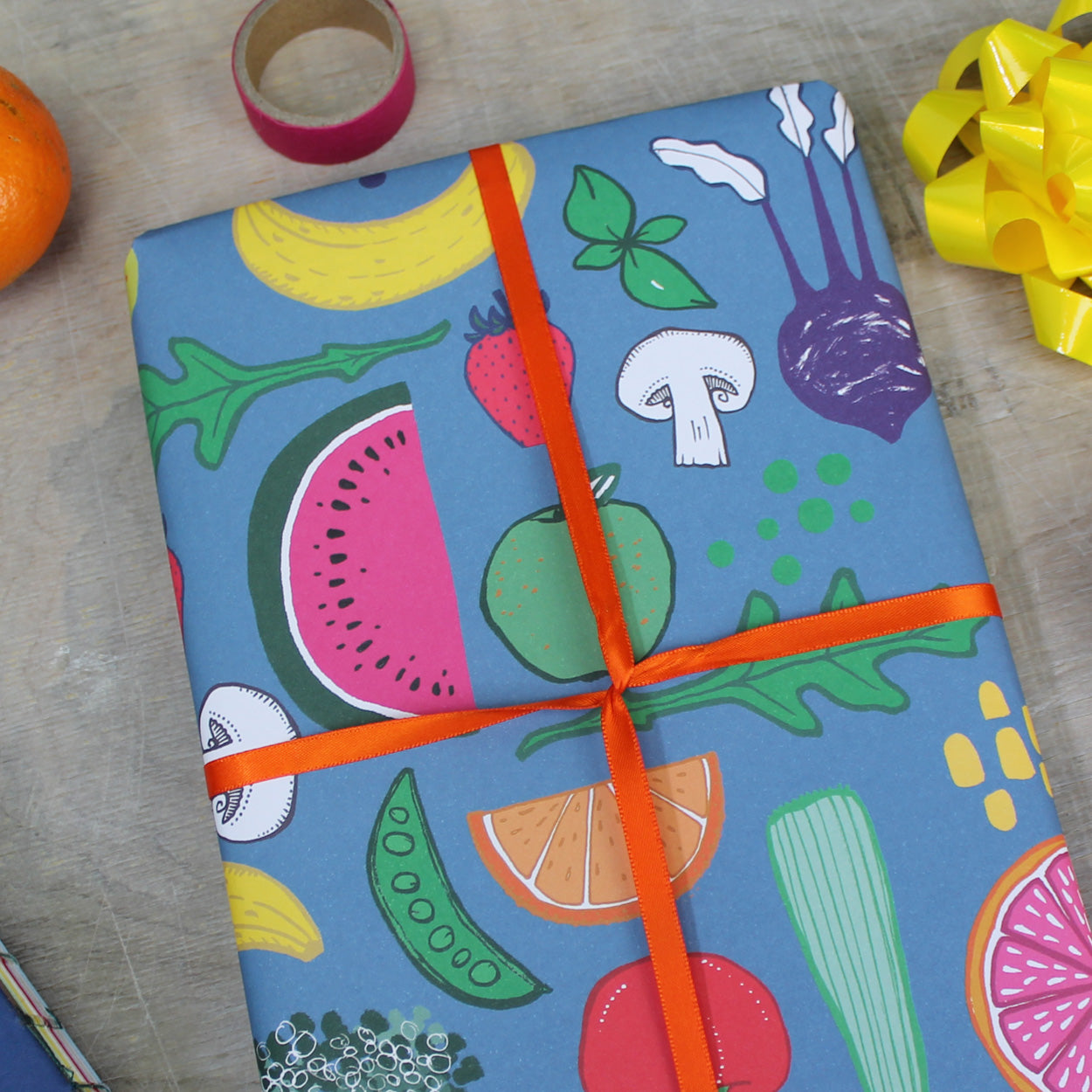 Fruit and Veg Gift Wrap - Martha and Hepsie