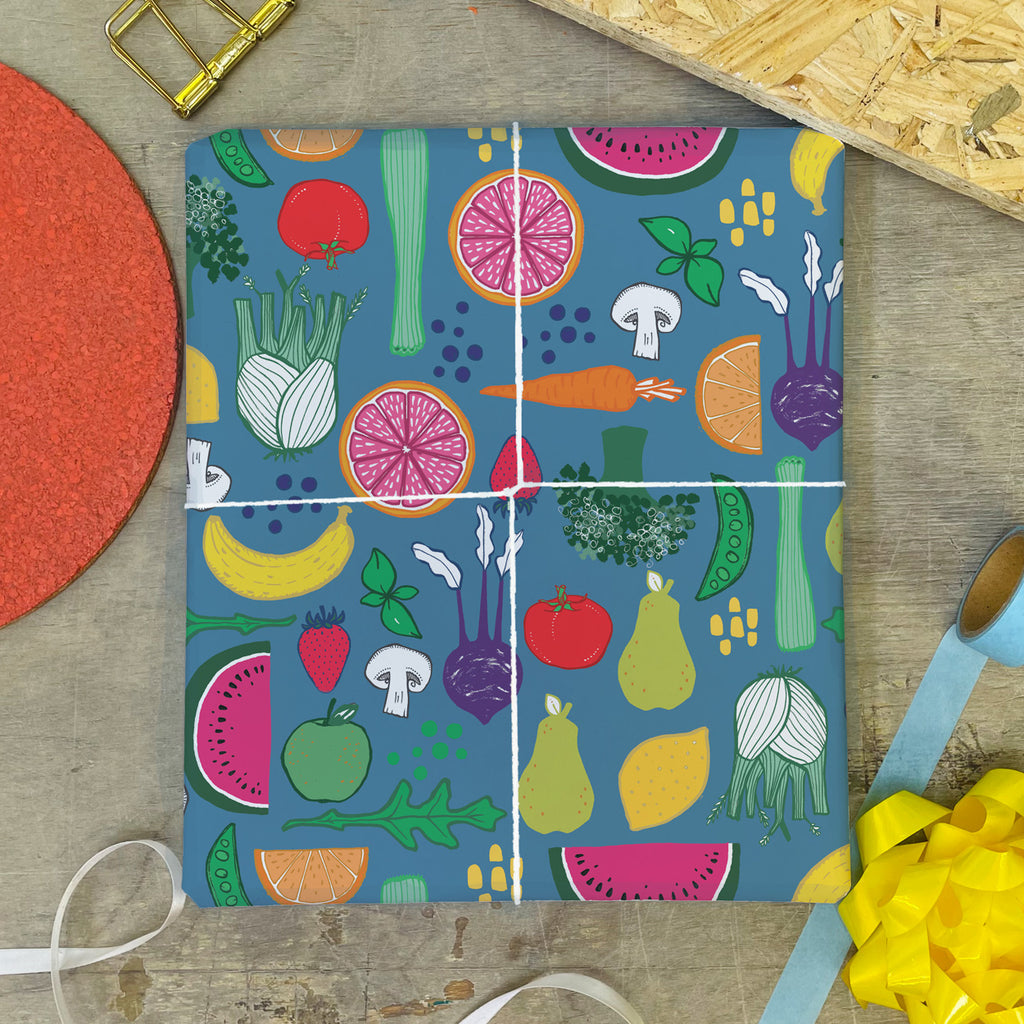 Fruit and Veg Birthday Card - Martha and Hepsie