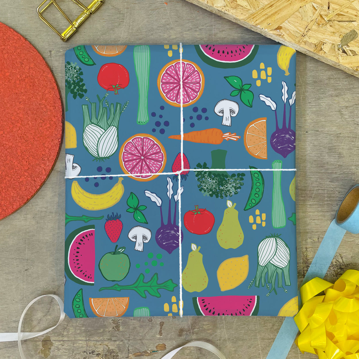 Fruit and Veg Birthday Card - Martha and Hepsie