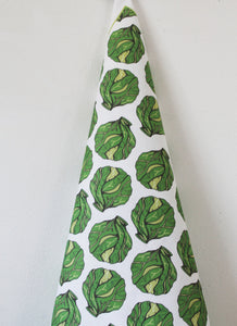 Green Brussels Sprout Christmas Tea Towel - Martha and Hepsie