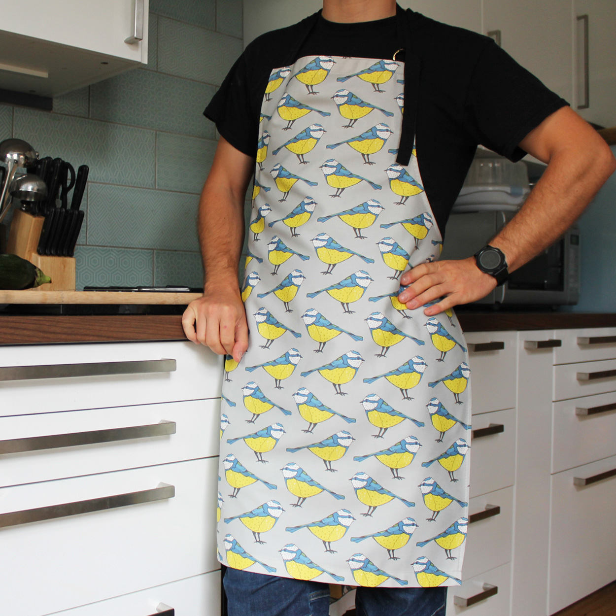 Blue Tit Kitchen Apron - Martha and Hepsie