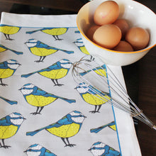 Load image into Gallery viewer, Blue Tit Bird Tea Towel - Martha and Hepsie
