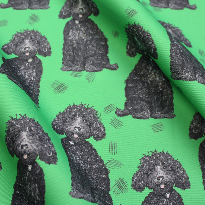 Labradoodle Dog Fabric - Martha and Hepsie