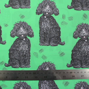 Labradoodle Dog Fabric - Martha and Hepsie