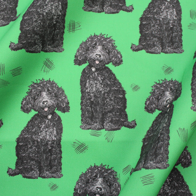 Labradoodle Dog Fabric - Martha and Hepsie