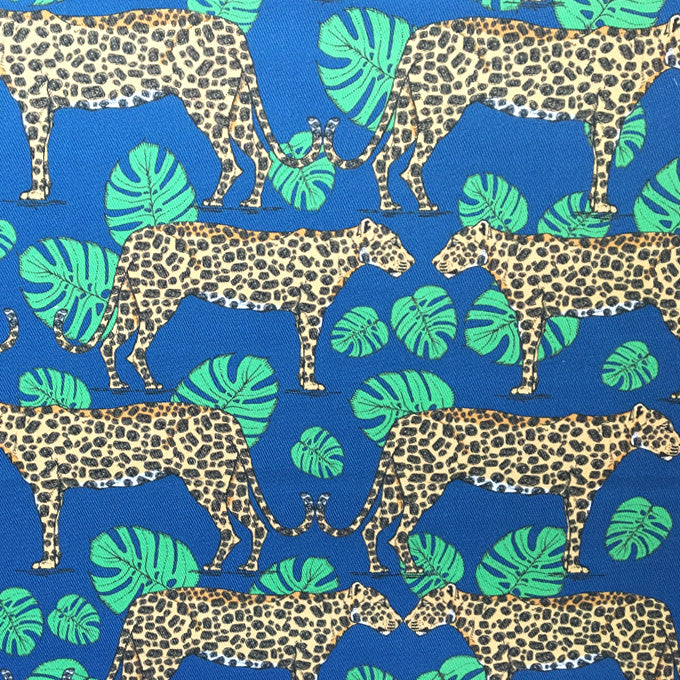 Leopard and Monstera Leaf Fabric - Martha and Hepsie