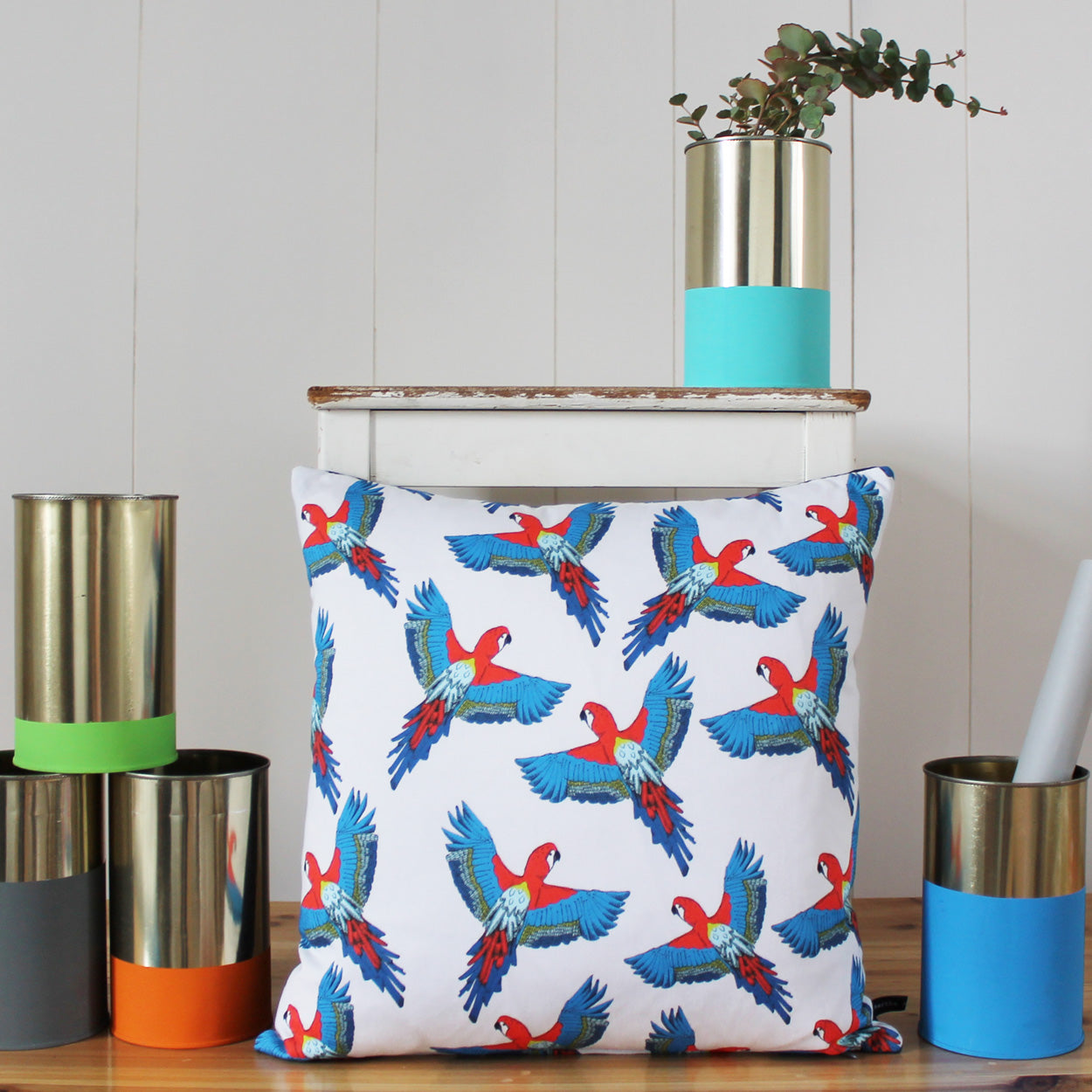 Tropical Parrot Cushion - Martha and Hepsie