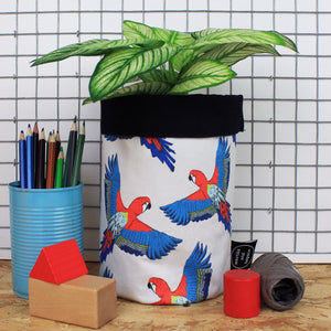 Tropical Parrot Storage Basket - Martha and Hepsie