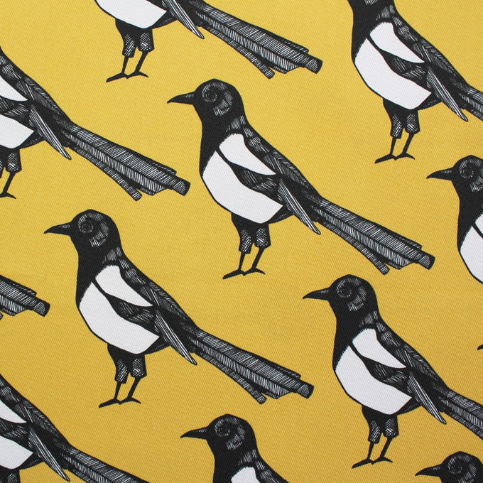 Yellow Magpie Fabric - Martha and Hepsie