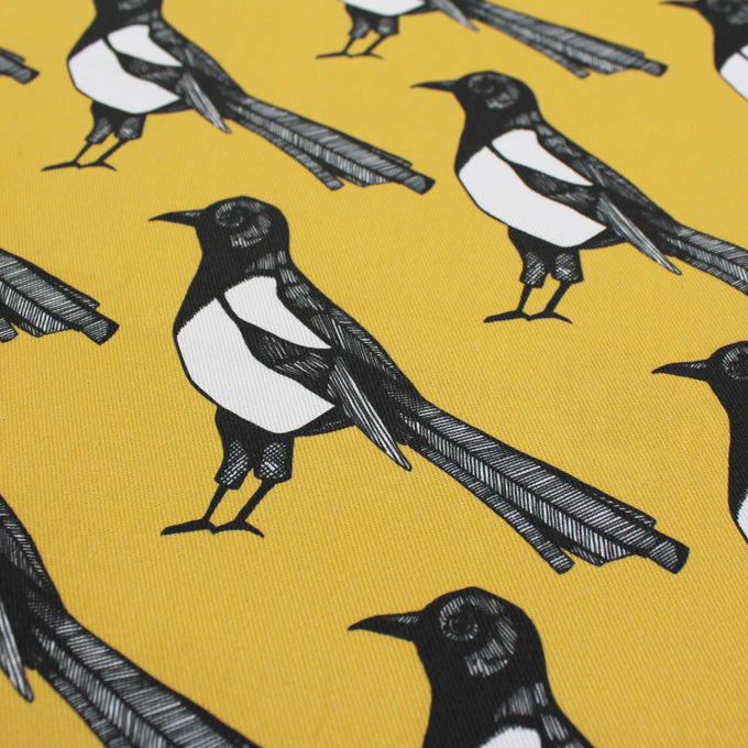 Yellow Magpie Fabric - Martha and Hepsie