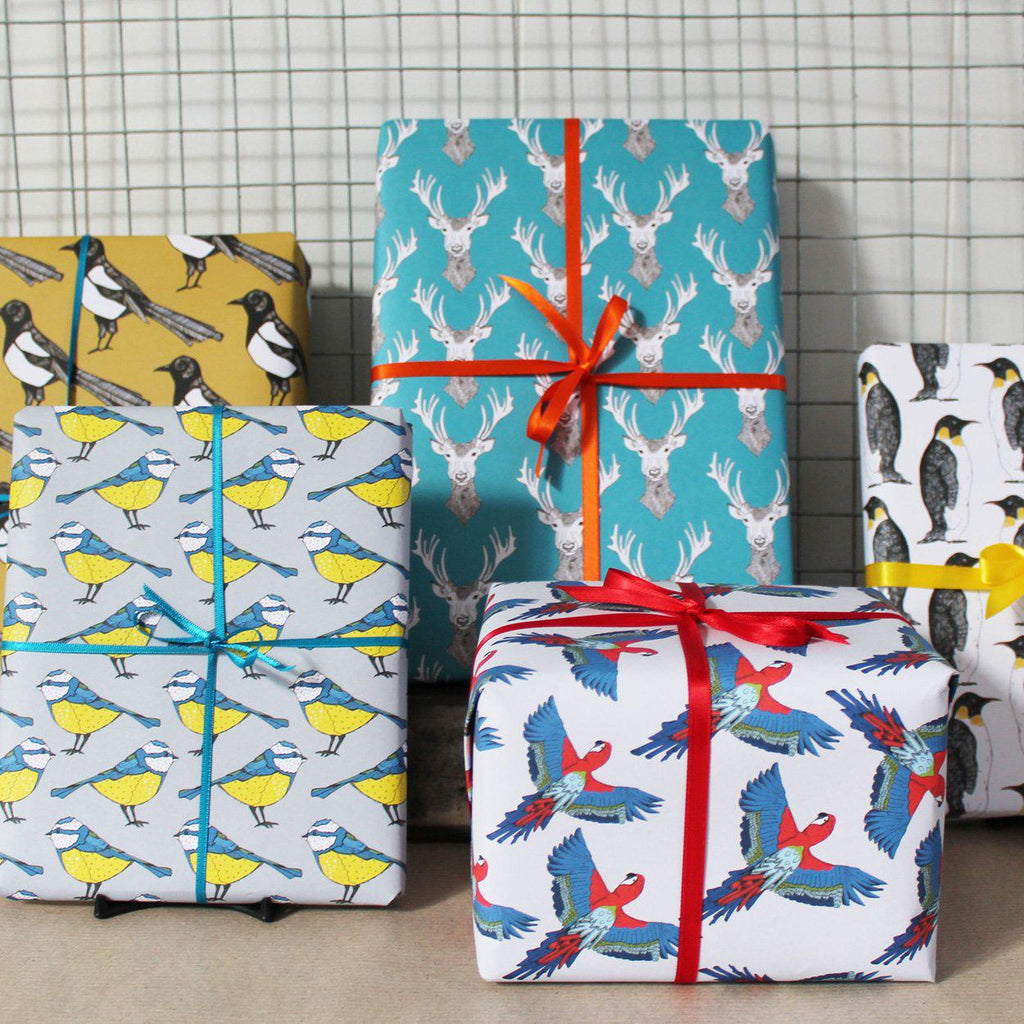 Tropical Parrot Gift Wrap - Martha and Hepsie