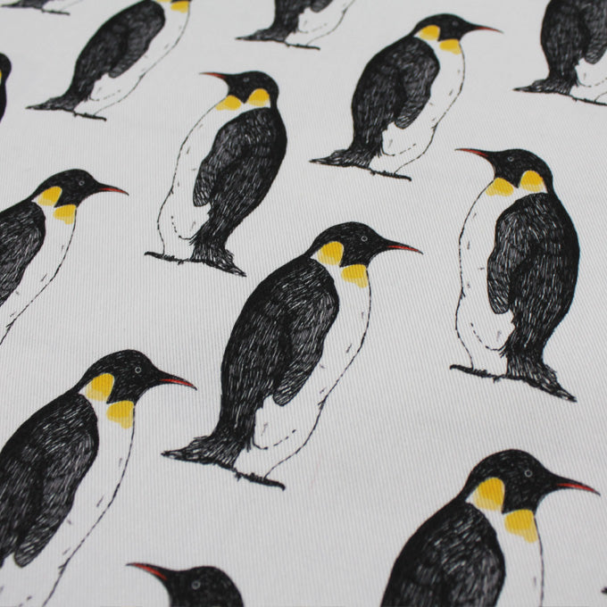 Monochrome Penguin Fabric - Martha and Hepsie