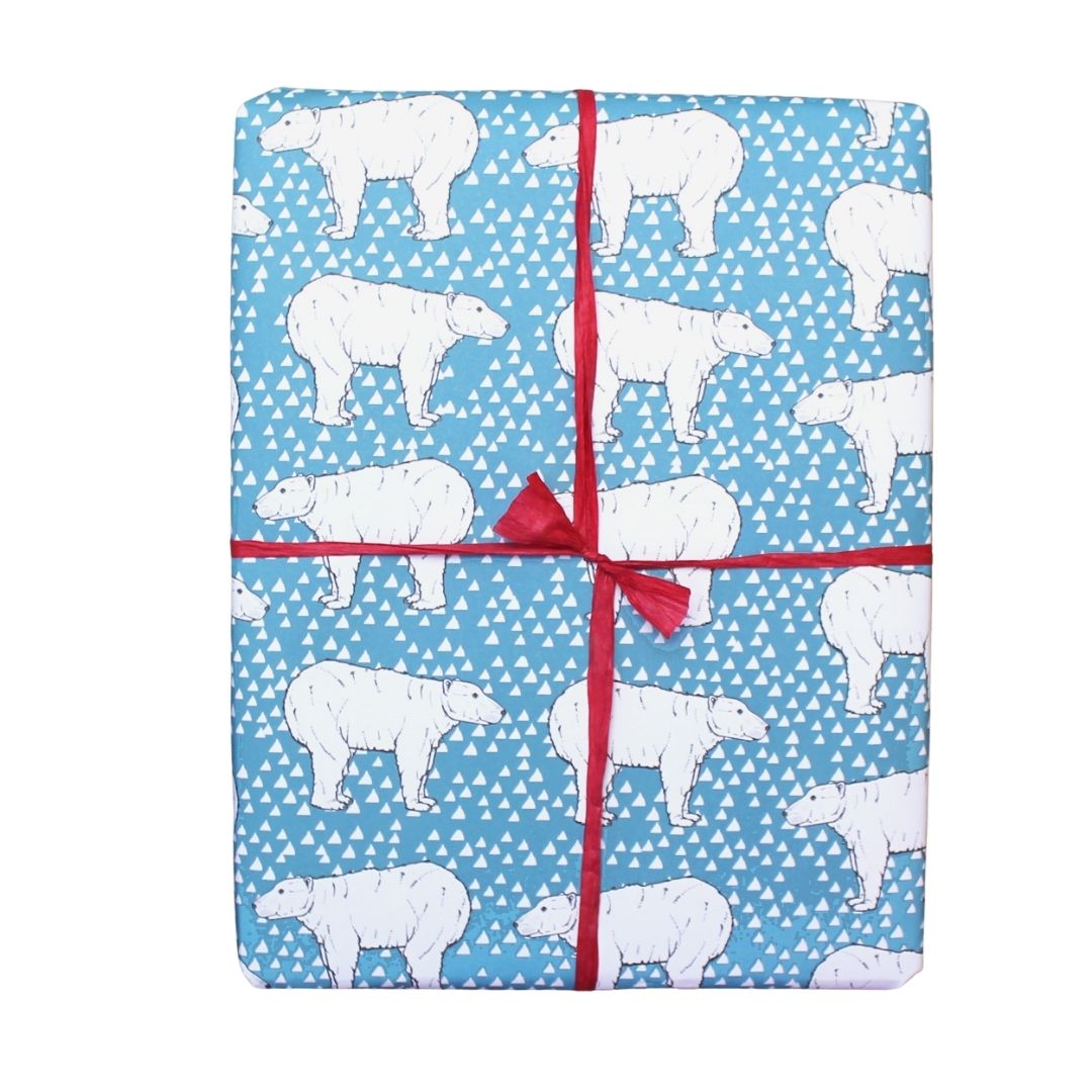 Polar Bear Gift Wrap - Martha and Hepsie